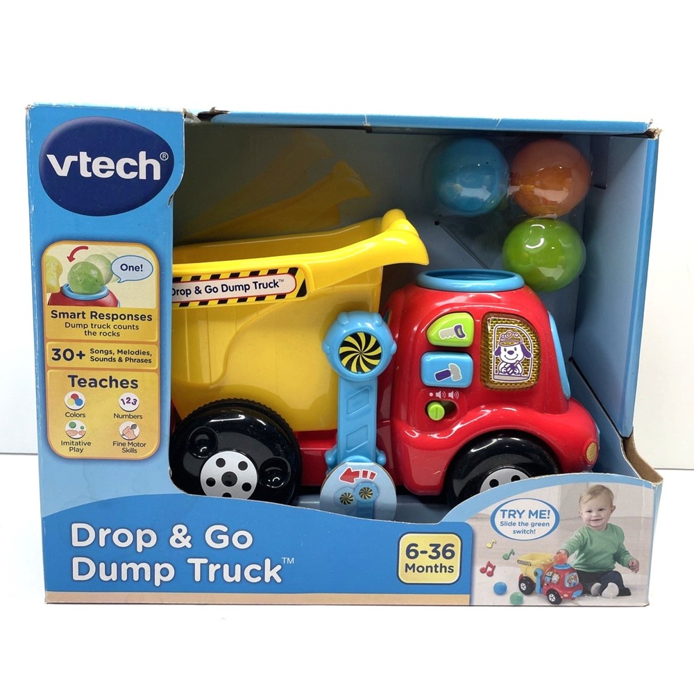 Vtech, Drop and Go Dump Truck, Toddler Toy, Construction Toy